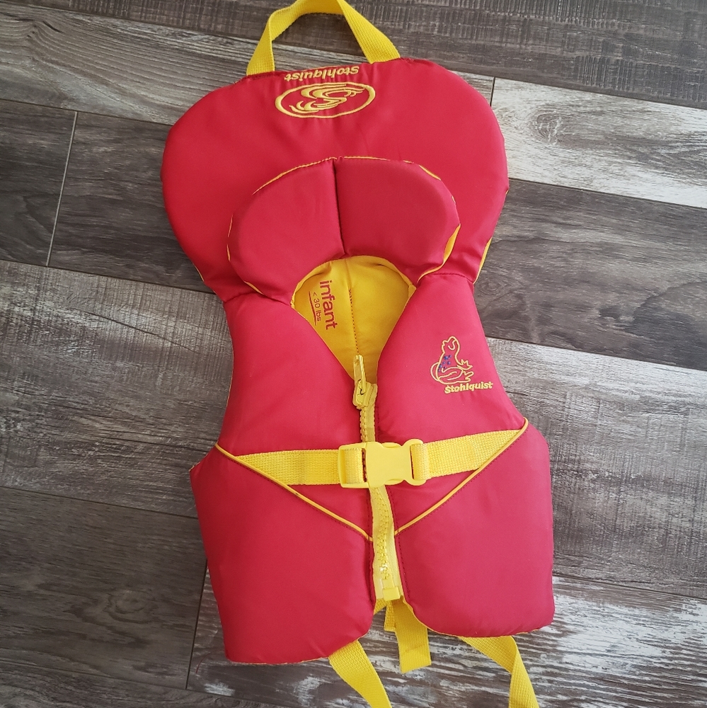 Stohlquist Infant Life Jacket Vest Red Yellow